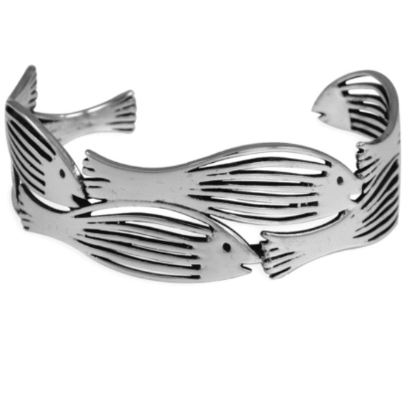 G2 Silver School of Fish Cuff Bracelet Host Pick 🥳 - Picture 1 of 6